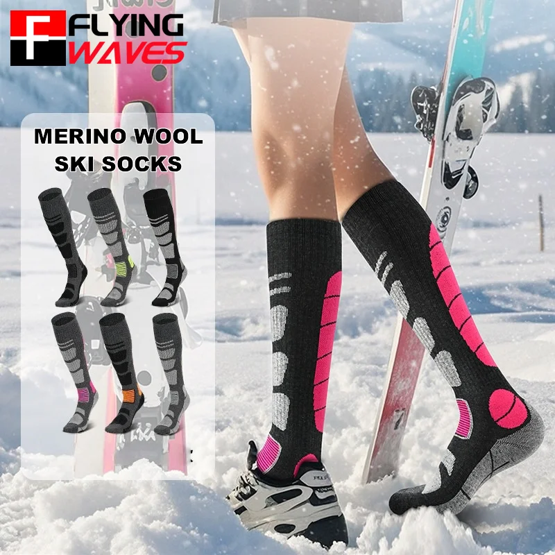 1 Pair Merino Wool Ski Socks M - Thermal Sock Winter recension och pris